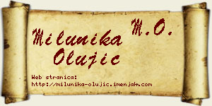 Milunika Olujić vizit kartica